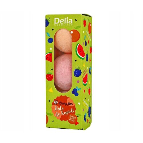 Fürdőbomba készlet, Delia, Dairy Fun, Narancs/görögdinnye/erdei gyümölcsök, 3 x 100 g 113996632