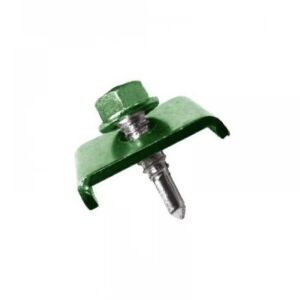 Clema fixare gard verde 20x30 mm cu surub autoforant 6.3x25 mm 113996815 - Fixator