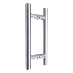 Edelstahl-Stoßgriff MH532S, Griff im 90-Grad-Winkel, Durchmesser 32 mm, Länge 500 mm, Achsabstand 350 mm, satiniert 113996840 - EmaConstruct