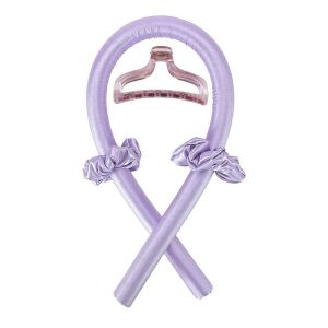 Hajhenger melegítés nélküli fürtök készítéséhez, szatén rózsaszín, 100 cm x 3 cm