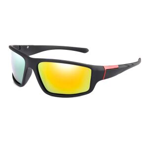 Univerzális sport polarizált tükörszemüveg, könnyű, fekete, UV védelmi technológiával