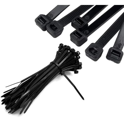 Tartós nylon fekete kábelkötegelő 200x2,5mm 100 db 114000806