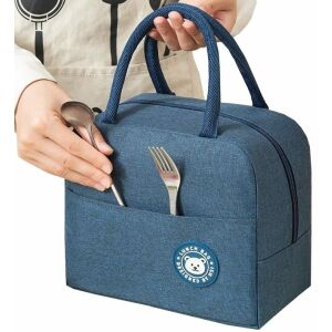 Modrá izolovaná obedová taška s pandou, ideálna na prenášanie jedla, občerstvenia a nápojov - Preprava jedla a nápojov