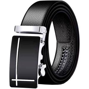 Automata öv ökobőrből, fekete, szélessége 3,5 mm, hossza 130 cm