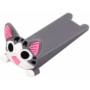 Gumový klinový blokátor dverí v tvare mačky, sivý, 3,2 cm x 9 cm 114003010 - Podpery dverí