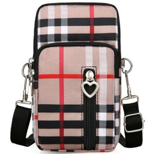 Organizér na telefón cez rameno, kockovaný vzor, vodoodolný materiál, 10x19x5 cm 114003734 - Móda&obliekanie