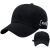 Fekete állítható méretű unisex sapka szellőzőnyílásokkal és átlapolt betűkkel 114004835