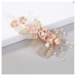 Kézzel készített kristálygyöngyös hajfésű, univerzális méret, 14x5 cm, nem nemesfém ötvözet 114006564 - Hajtű