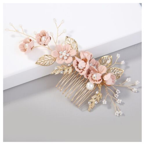 Kézzel készített kristálygyöngyös hajfésű, univerzális méret, 14x5 cm, nem nemesfém ötvözet 114006564