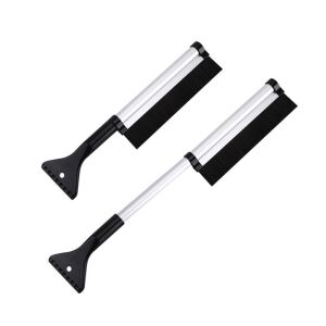 Teleszkópos kaparókefe autós hóeltakarításhoz, 42-65 cm, szélesség 25 cm, alumínium + ABS, ezüst-fekete