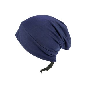 Nachtmütze zum Haarschutz mit Satin-Innenseite, Dunkelblau – Dunkelblau 114007451 - Damen-Accessoires