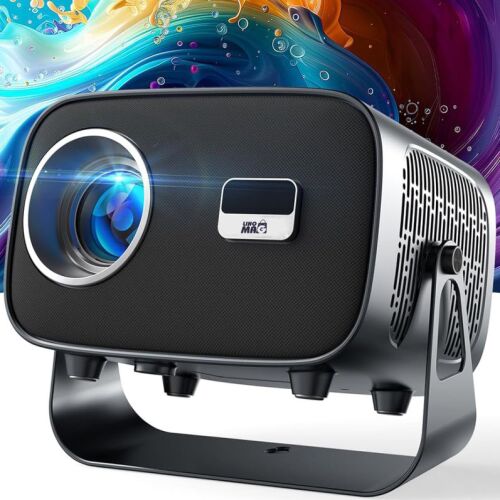 Video projektor Intelligens Linogal v striebornej a čiernej farbe