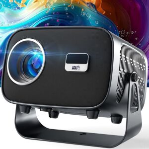 Smarter Linomag®-Videoprojektor, Android 11.0, 4000 Lumen, Airplay/Miracast, 1080p-Unterstützung, WiFi 2,4G/5G, Bluetooth 5.2, Silber/Schwarz