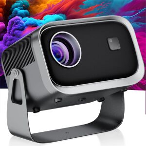 Tragbarer LED-LCD-Videoprojektor 1280 x 720 P, Linomag®, 150 ANSI-Lumen, Kontrast 2000:1, WLAN, Bluetooth, HDMI, AV, USB, Dark Ash Silver