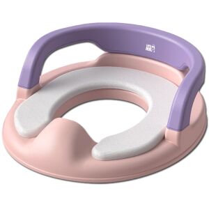 Linomag® Reductor de toaletă cu mânere, roz și violet, pentru copii mici - Schimbarea scutecelor