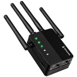 Extender WiFi Linomag cu 4 antene, 2 porturi LAN și rețea dual band - Amplificatoare de semnal