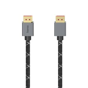 Kabel HAMA DisplayPort męski - DisplayPort męski, 2 m, 8K Ultra HD, Aluminium, Pozłacane złącza, Czarny 114007801 - DisplayPort