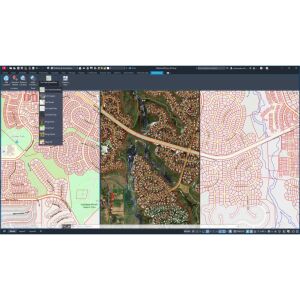 Captură de ecran Autodesk AutoCAD 2025 care arată funcțiile de cartografiere și analiză spațială - Autodesk