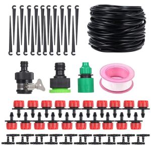 Sistem de irigare pentru gradina/plante/gazon/ghivece/sere/solare NEXTLY, 25m, 4 moduri de udare, rosu 114008074 - Sistem de picurare pentru gradina