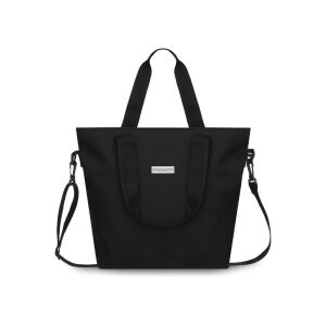 Geanta dama umar, Zagatto, Crossbody, Neagra, Functionala, Compatibila format A4, Bretea detasabila, Geanta Shopper, Dimensiuni 35x34x17 cm, Compartiment principal cu fermoar, Casual, ZG740 114009292 - Valize și genți