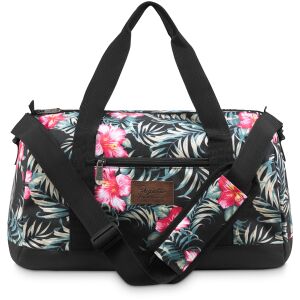 Utazótáska, repülőgéphez, fekete virágokkal, 20L, 40x25x20 cm, ZG824 114009483 - Utazótáska