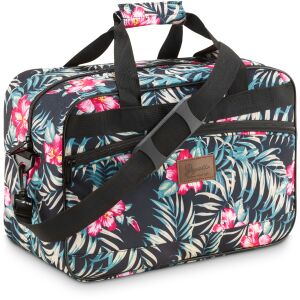 Utazótáska, repülőgéphez, fekete virágokkal, 40x20x25, 20L, Zagatto, ZG827 114009492 - Utazótáska