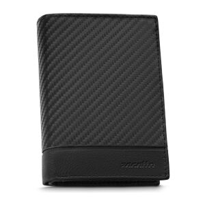 Portofel barbati, Zagatto®, ZG-N4-F7, Fabriano, Piele naturala, 9x12.5x2.5 cm, Negru 114009845 - Portofele pentru bărbați