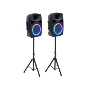 Thunder TMX-12 aktív hangfal szett állványokkal és RGB LED világítással - Thunder