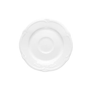 Ambition Pola 14 cm csészealj, fehér porcelán dombornyomott széllel - Teáscsésze