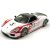 Bburago Porsche 918 Spider Weissach 1:24 méretarányú modell autó, fehér piros versenycsíkokkal, elülső nézet