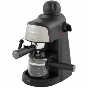 Hausmeister HM6209 presszó kávéfőző, fekete és ezüst színben, gőzölő karral és kivehető csepptálcával - Konyha & Étkezés