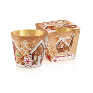 Illatgyertya pohár Gingerbread Town mézeskalács illatú 115 g 114024618 - Bartek Candles