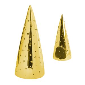 Mécsestartó fenyőfa kúp arany színű, 8 x 18,8 cm 114024621 - Mécsestartó