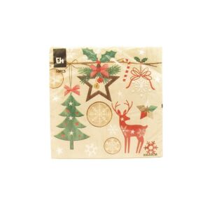 Karácsonyi szalvéta hóember 33 x 33 cm, 16 db/csomag 129989412 - Excellent Houseware