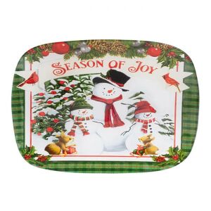 Hóemberes üveg kínálótál - 30x20 cm 114035040 - Kínáló tál