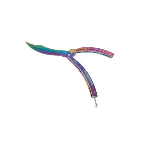 Szivárvány színű éles összecsukható pillangókés szabadtéri használatra 114054717