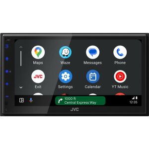 JVC KW-M593BT autós rádió Android Auto-val, Google Maps, Waze, Üzenetek, Telefon, Beállítások, Naptár és YouTube Music alkalmazásokkal - JVC