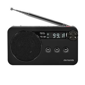 Radio digital Aiwa RS-77PLL/BK cu tuner FM PLL, RDS și redare MP3, negru - Radiouri