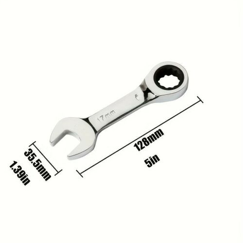Króm-Vanádium Mini Racsnis Villáskulcs - 17mm