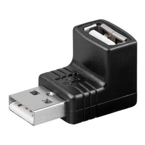 Adapter Manhattan Hi-Speed USB 2.0 A-A M/F kątowy 114062819 - Konwerter USB