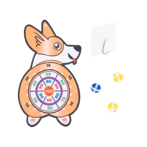 Tépőzáras gyermek darts - célba dobó tábla mókás kutya mintával (BBI-5615) 114071004