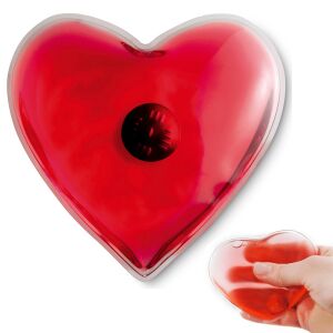 Szív alakú zselés kézmelegítő - kültéri tevékenységekhez, hideg téli napokra - szivecskés thermo párna (BB-0905)