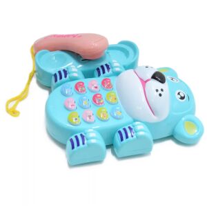 Zenélő, fejlesztő interaktív játék telefon - Cuki macis első telefonom, kék (BBJ) 114071416 - Zenélő játék