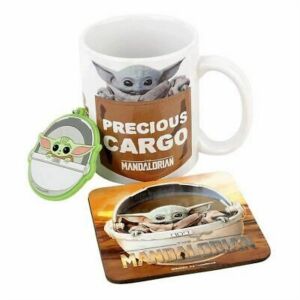 Set cadou Pyramid International Star Wars Mandalorian The Child: cană, coaster și breloc - Pyramid