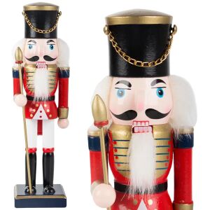 Spărgător de nuci soldat din lemn decorativ crăciun figurină cadou 114082610