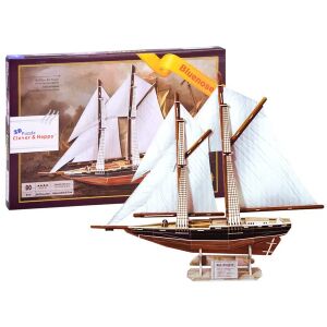 Puzzle 3D navă navigând BLUENOSE 80 ele ZA2906 114084503 - Puzzle 3D