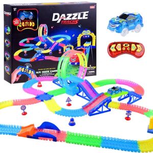 Fluoreszkáló autópálya 6,56 m | távirányítós autó hang- és fényhatással