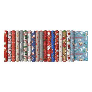 Díszcsomagoló CREATIVE tekercses 70x200 cm 50 tekercs/doboz karácsonyi vegyes mintákkal Kids 114087803 - Csomagolópapír