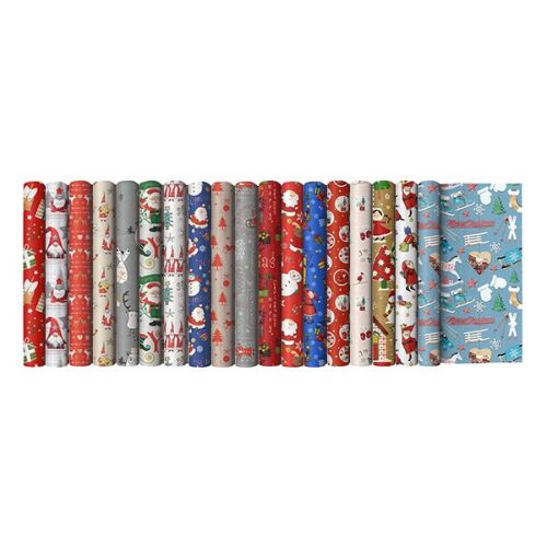 Díszcsomagoló CREATIVE tekercses 70x200 cm 50 tekercs/doboz karácsonyi vegyes mintákkal Kids 114087803