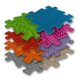 Szenzoros ortopédiai szőnyeg - 8db 28x28 cm-es elem - MUFFIK 1-es alapkészlet 114087927 - Szivacs puzzle